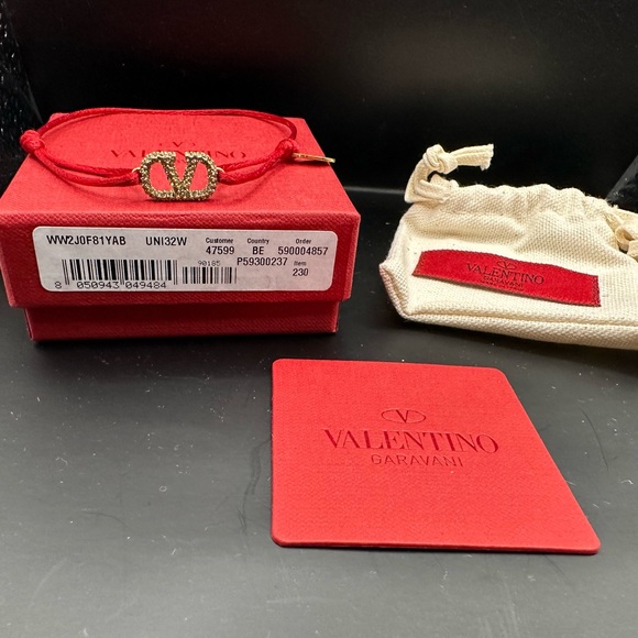 New Valentino Red Bracelet with Gold Accents & Swarovski crystals - Picture 6 of 6